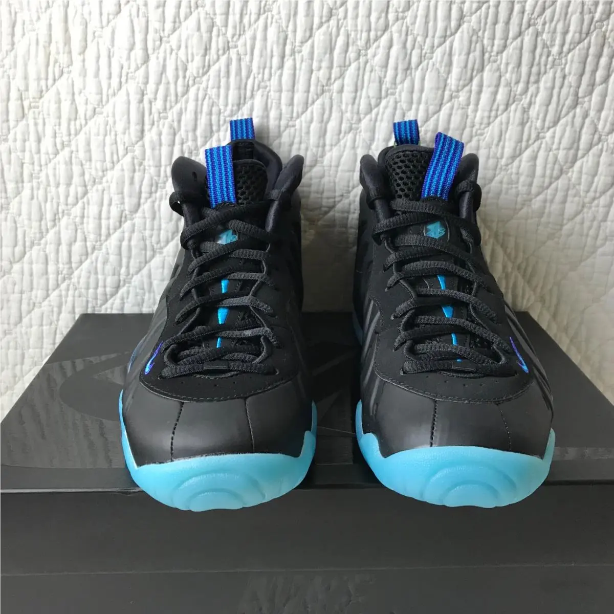 Nike shoes - Nike Little Posite One QS (GS) - CJ0839-001 - Black/Blue Lagoon 3