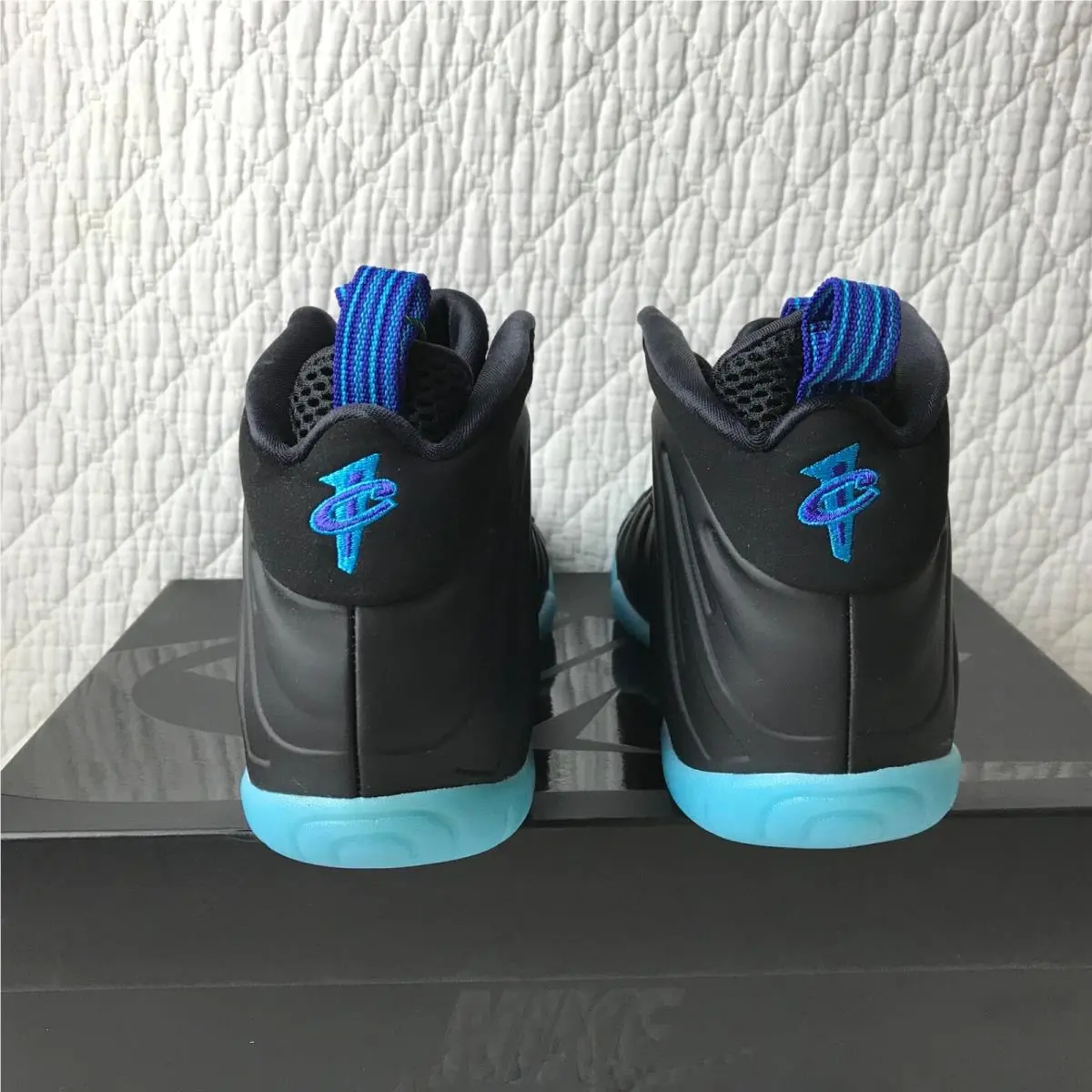 Nike shoes - Nike Little Posite One QS (GS) - CJ0839-001 - Black/Blue Lagoon 4