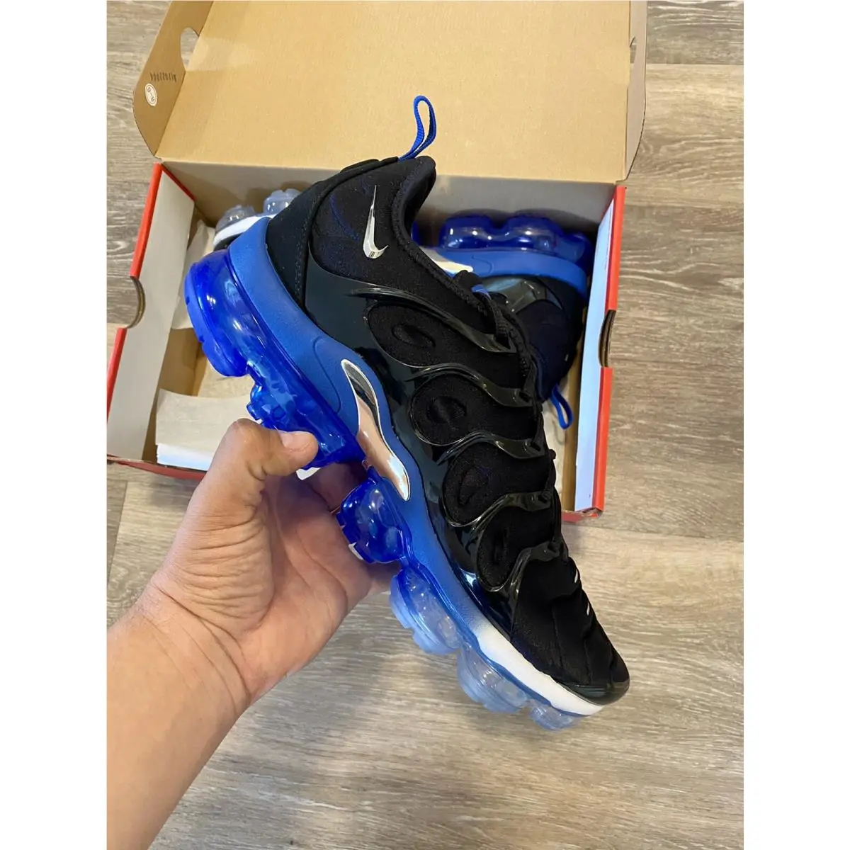 Nike shoes - Nike Air Vapormax Plus - Air Vapormax Plus - DH4300-001 - Black-Blue-Metallic Silver (UPC: 194954388878) 8