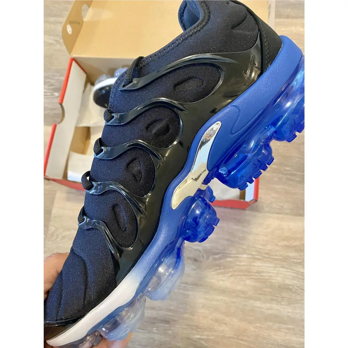 Nike shoes - Nike Air Vapormax Plus - Air Vapormax Plus - DH4300-001 - Black-Blue-Metallic Silver (UPC: 194954388878) 2