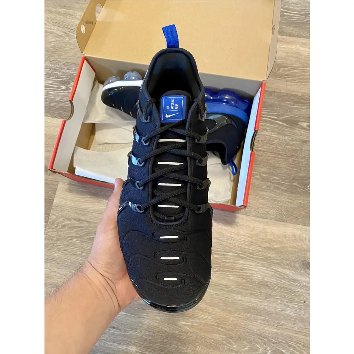 Nike shoes - Nike Air Vapormax Plus - Air Vapormax Plus - DH4300-001 - Black-Blue-Metallic Silver (UPC: 194954388878) 4