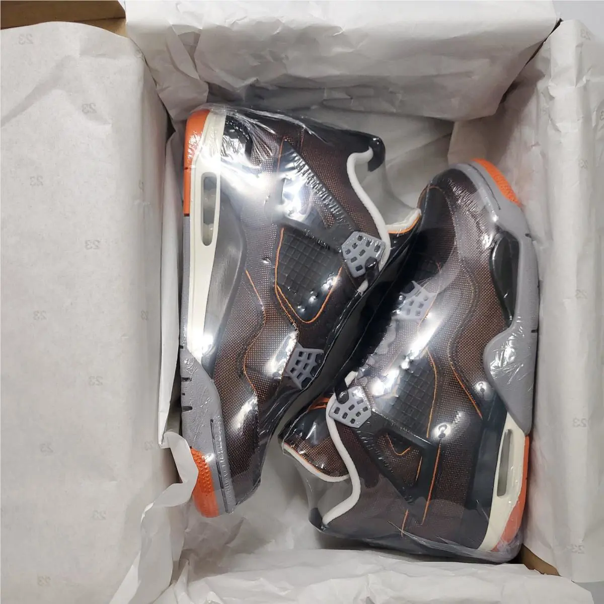 Nike shoes - Air Jordan 4 - Air - CW7183-100 - Orange (UPC: 0194501203289) 1