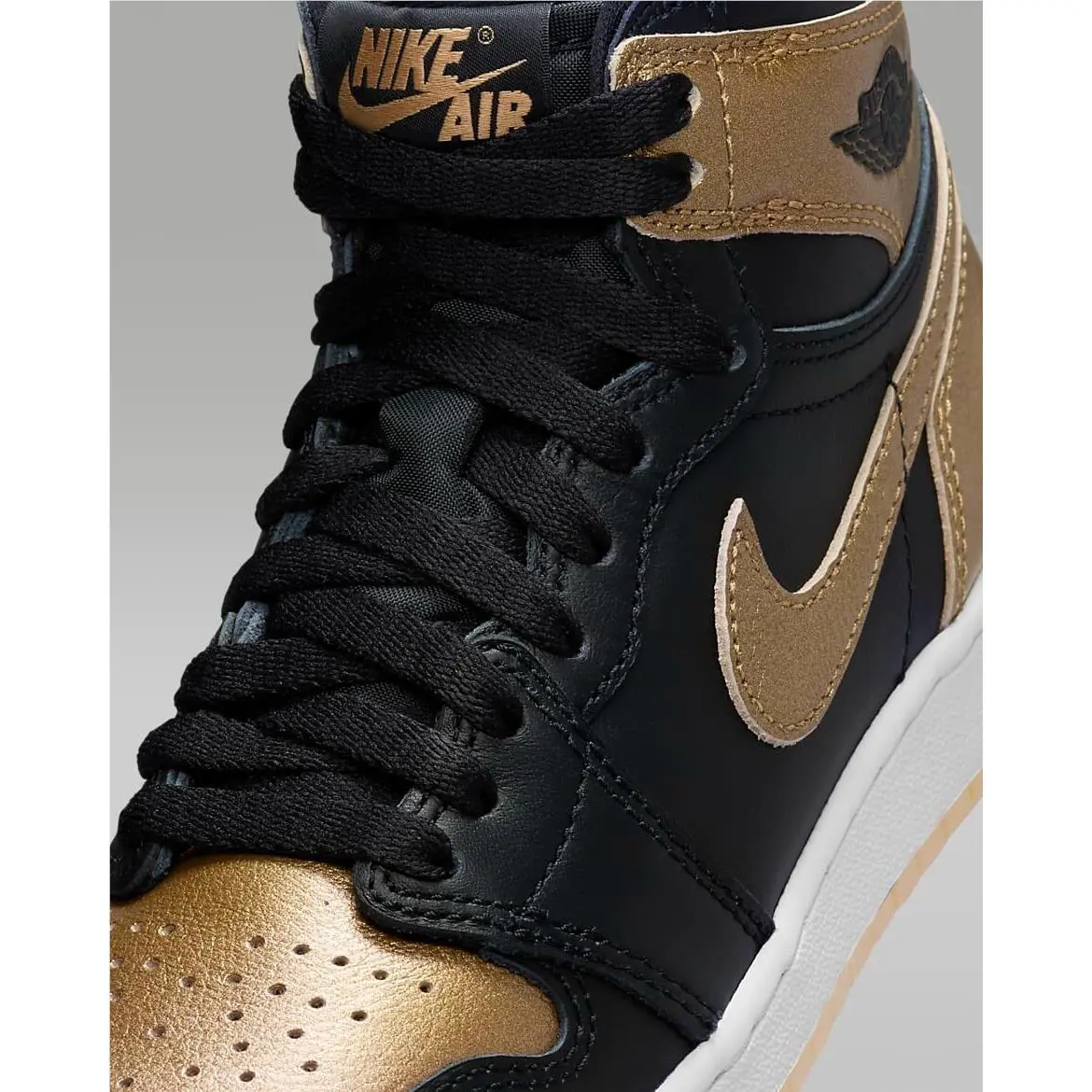 Nike shoes - Air Jordan 1 Retro High OG - FD1437 071 - Black/Metallic Gold-Sail (UPC: 197596290158) 2