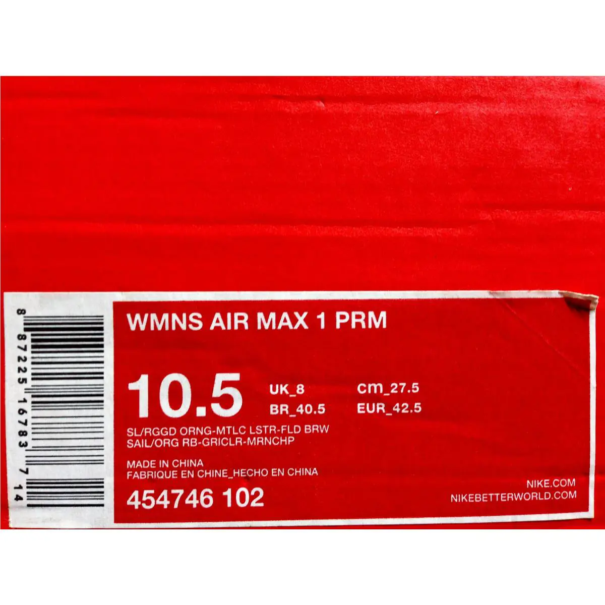 Nike shoes - Nike Air Max 1 - Air Max - 454746102 - White (UPC: 887225167837) 3
