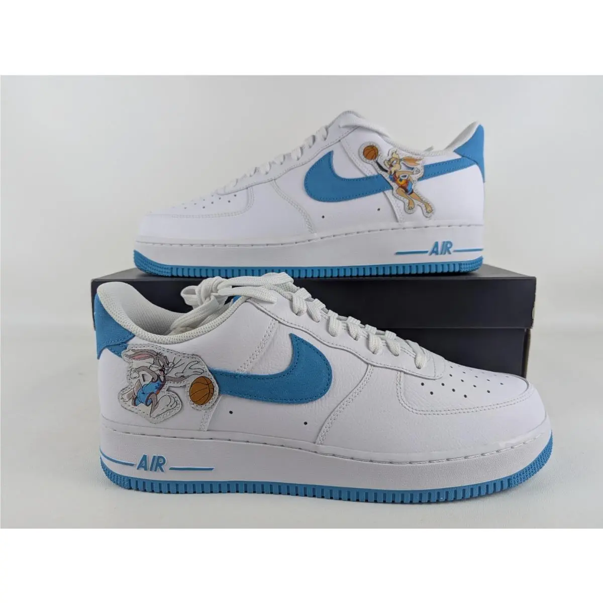 Nike Air Force 1 `07 x Space Jam Low Hare Bugs White Blue Men`s Size 12.5