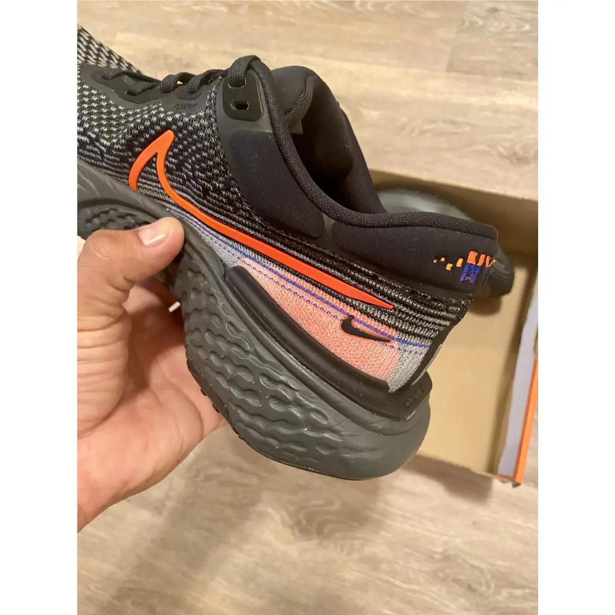 Nike shoes - Nike ZoomX Invincible Run Flyknit - DO6382-001 - Black-Racer Blue-Total Orange (UPC: 195244516438) 1