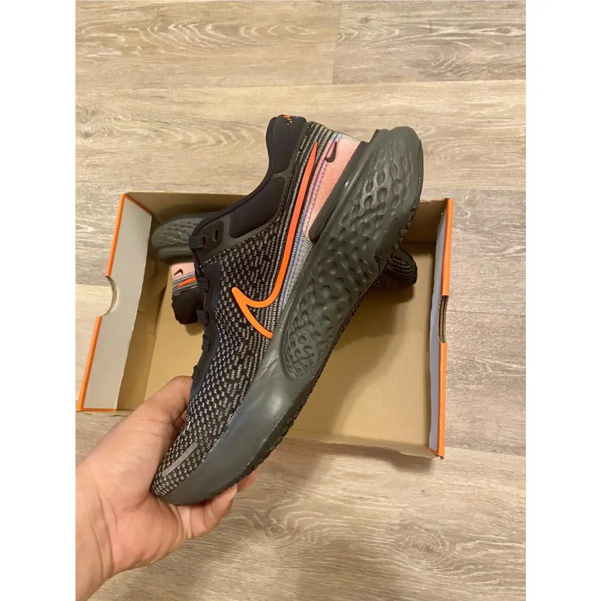 Nike shoes - Nike ZoomX Invincible Run Flyknit - DO6382-001 - Black-Racer Blue-Total Orange (UPC: 195244516438) 3