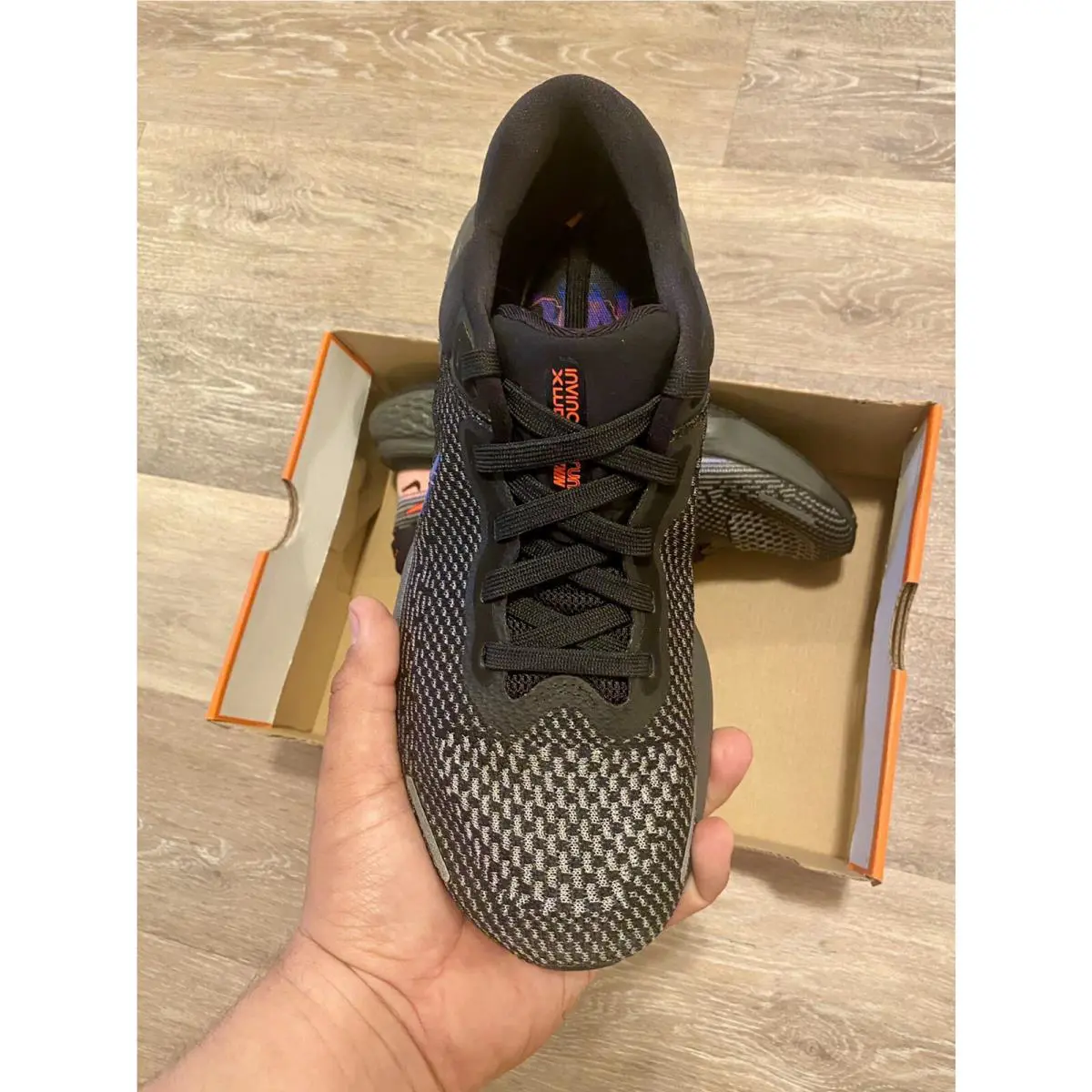 Nike shoes - Nike ZoomX Invincible Run Flyknit - DO6382-001 - Black-Racer Blue-Total Orange (UPC: 195244516438) 4