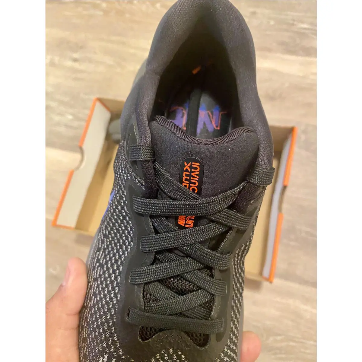 Nike shoes - Nike ZoomX Invincible Run Flyknit - DO6382-001 - Black-Racer Blue-Total Orange (UPC: 195244516438) 6