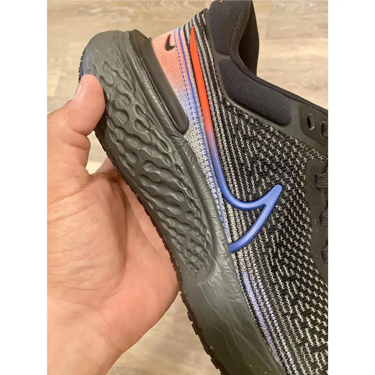 Nike shoes - Nike ZoomX Invincible Run Flyknit - DO6382-001 - Black-Racer Blue-Total Orange (UPC: 195244516438) 7