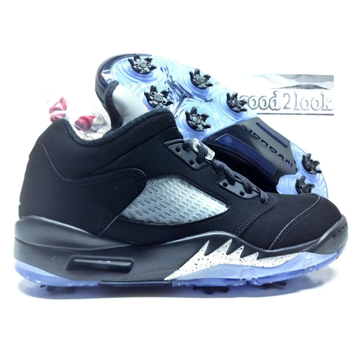 Nike Jordan V Low Golf Black/fire Red-metallic Silver Size Men`s 8 CU4523-003