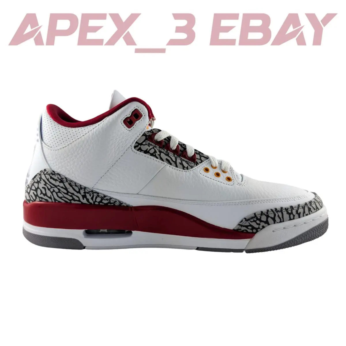 Nike shoes - Air Jordan 3 - Air - CT8532-126 - WHITE/LIGHT CURRY-CARDINAL RED-CEMENT GREY 3