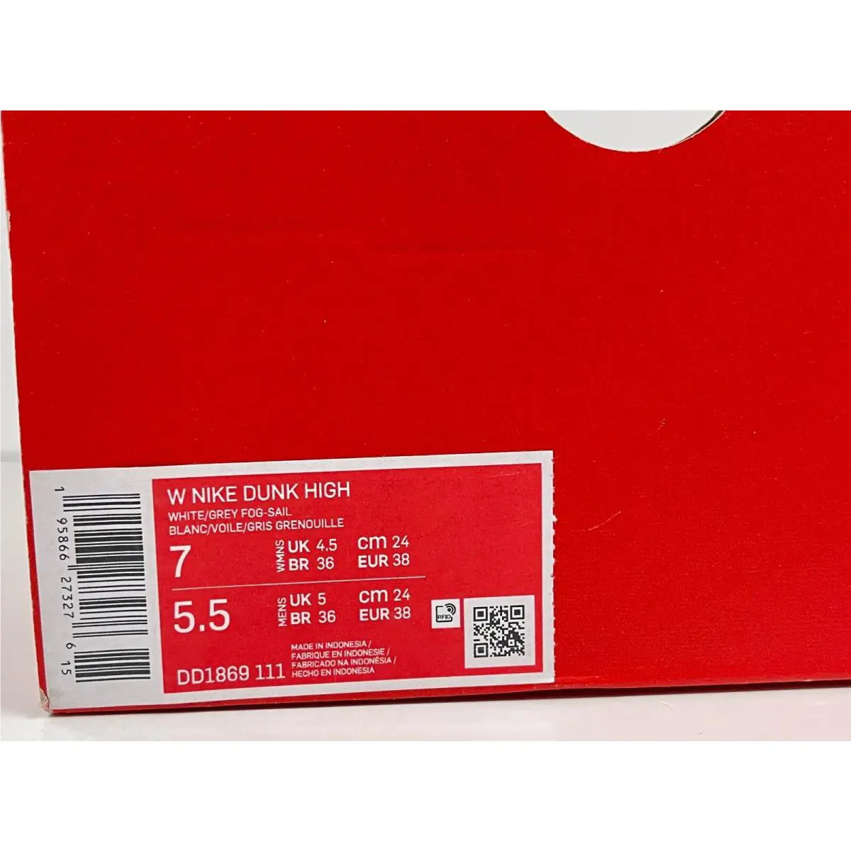 Nike shoes - Nike Dunk High - Dunk High - DD1869-111 - WHITE GREY FOG SAIL (UPC: 195866273276) 8
