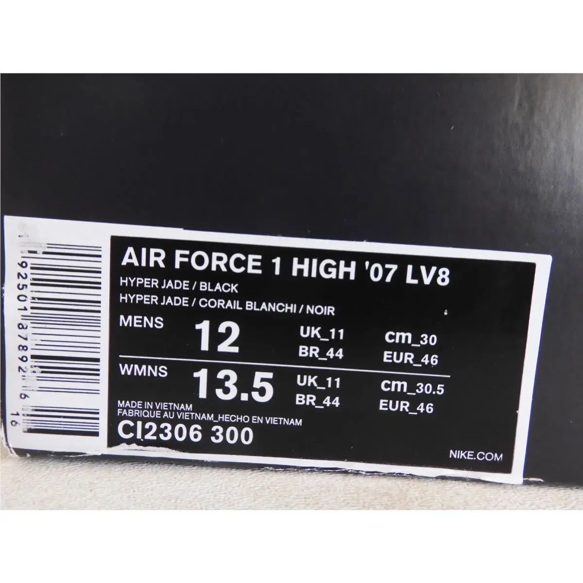 Nike shoes - Nike Air Force 1 `07 LV8 - CI2306-300 - Green (UPC: 1925018788940) 3