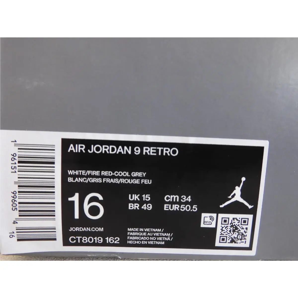Nike shoes - Air Jordan 9 - Air - CT8019-162 - White (UPC: 196151996054) 3