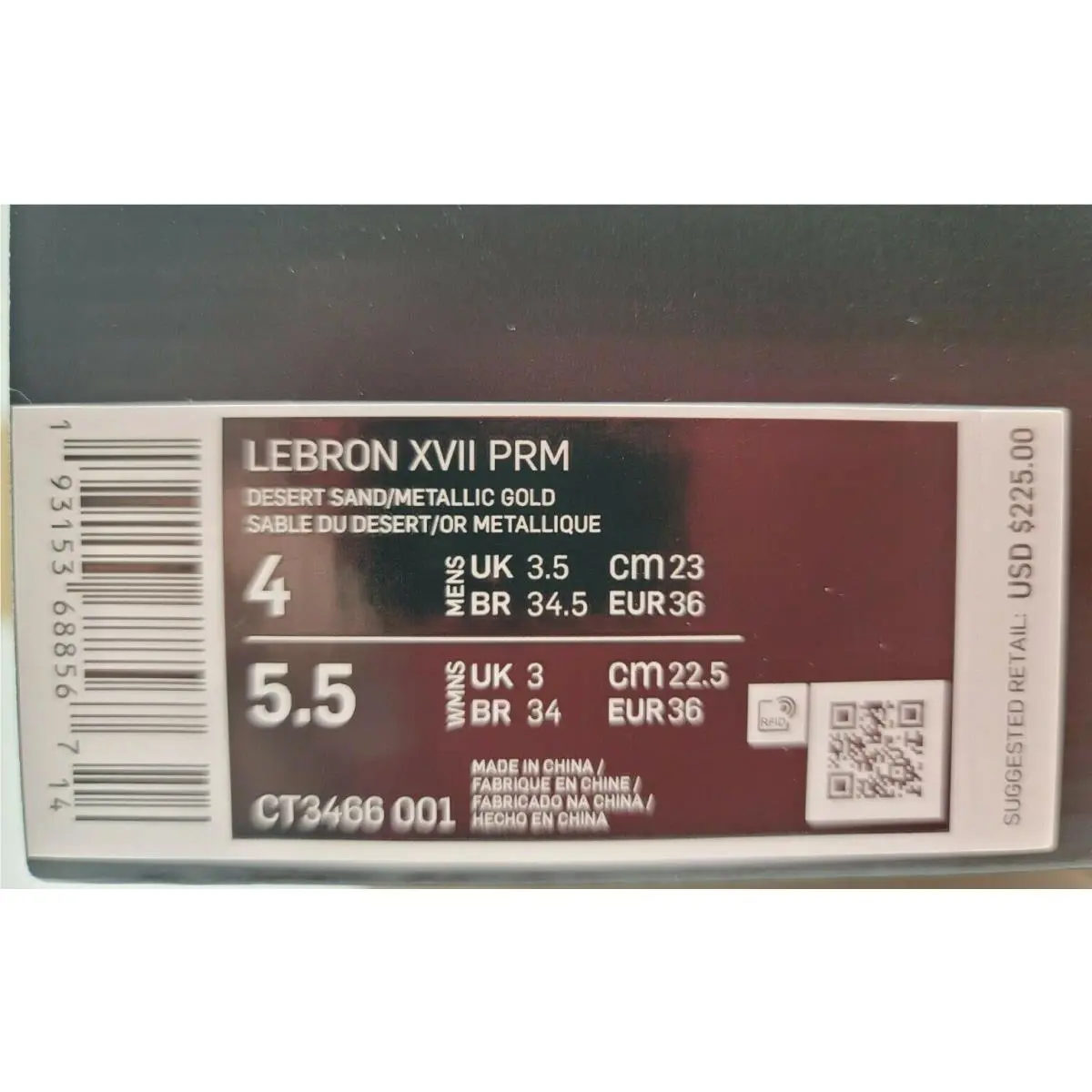 Nike shoes - Nike Air Max LeBron XVII - CT3466-001 - Beige (UPC: 193153688567) 4