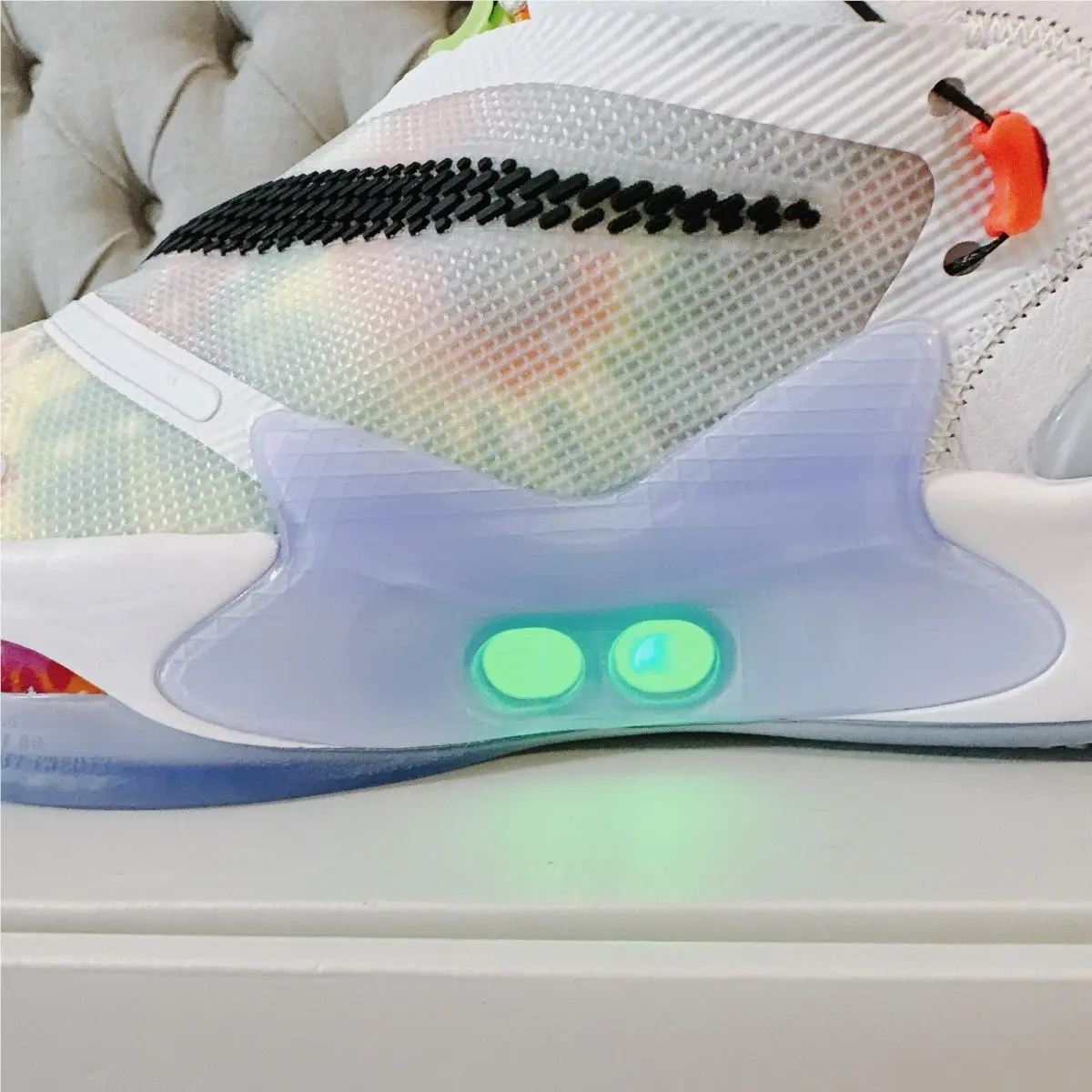 Nike shoes - Nike Adapt BB 2.0 - Adapt - BQ5397-100 - White Blue Tie Dye, Manufacturer: White/Black-Multi-Color (UPC: 193658812252) 9