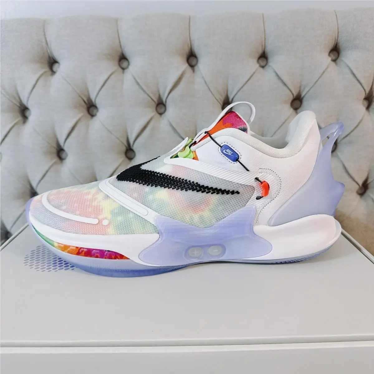 Nike shoes - Nike Adapt BB 2.0 - Adapt - BQ5397-100 - White Blue Tie Dye, Manufacturer: White/Black-Multi-Color (UPC: 193658812252) 1