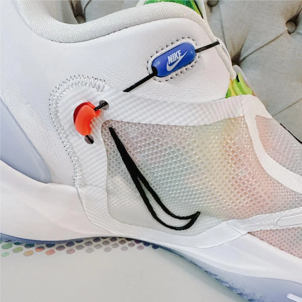 Nike shoes - Nike Adapt BB 2.0 - Adapt - BQ5397-100 - White Blue Tie Dye, Manufacturer: White/Black-Multi-Color (UPC: 193658812252) 5