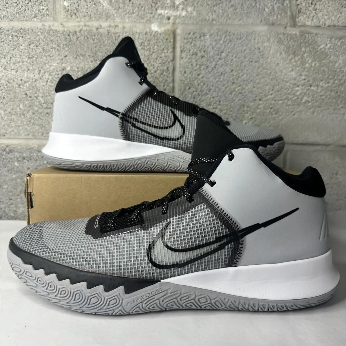 Nike Kyrie Flytrap 4 Wolf Grey White Men`s Sz 14 CT1972-002 - Gray