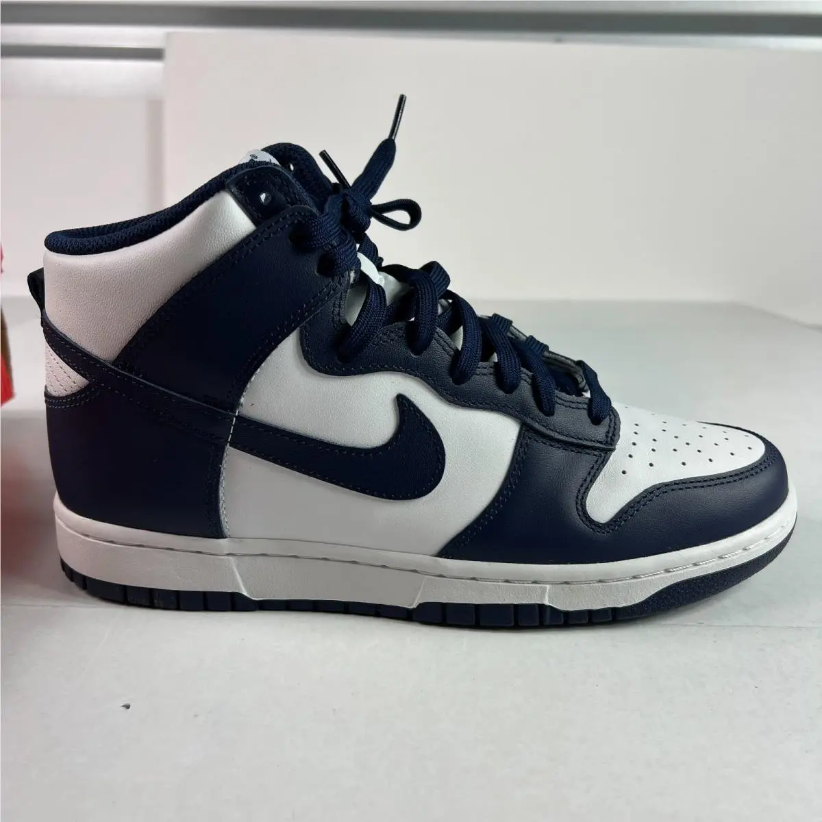 Dunk High Shoes Men`s 9 Midnight Navy Blue White Sneakers DD1399-104 by Nike