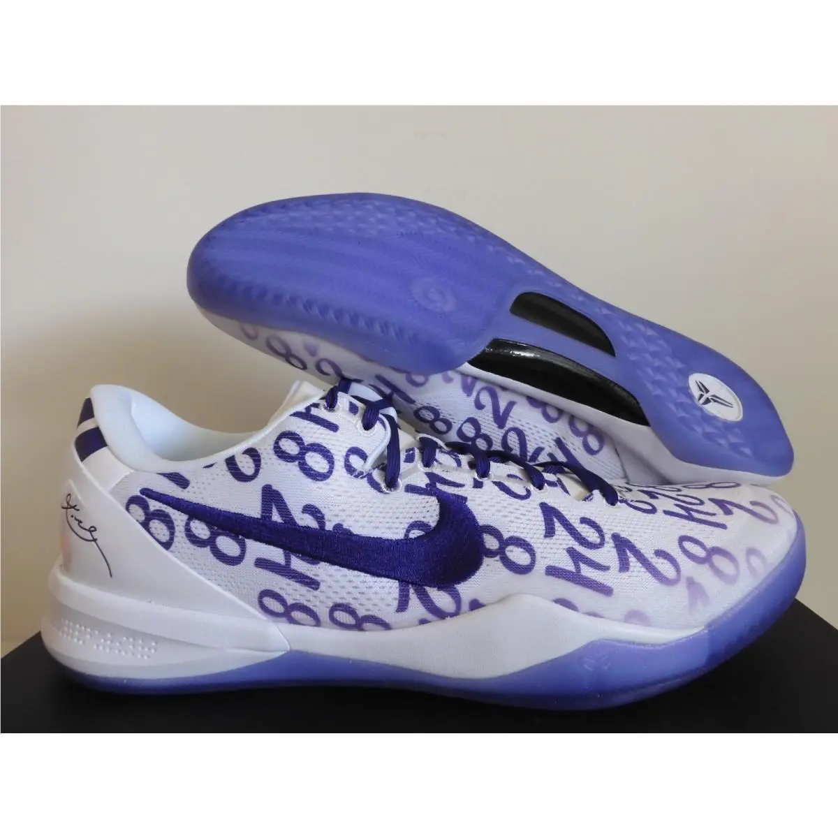 Nike Kobe 8 Viii Protro White-court Purple-white SZ 17 FQ3549-100