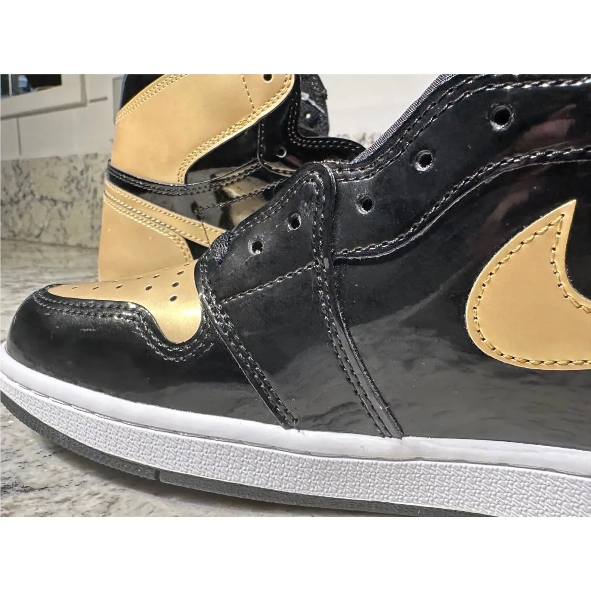 Nike shoes - Air Jordan 1 - Air - 861428-007 - Gold (UPC: 0191887134077) 9