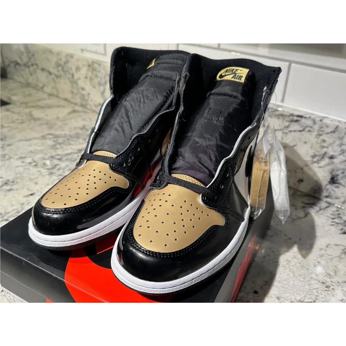 Nike shoes - Air Jordan 1 - Air - 861428-007 - Gold (UPC: 0191887134077) 1