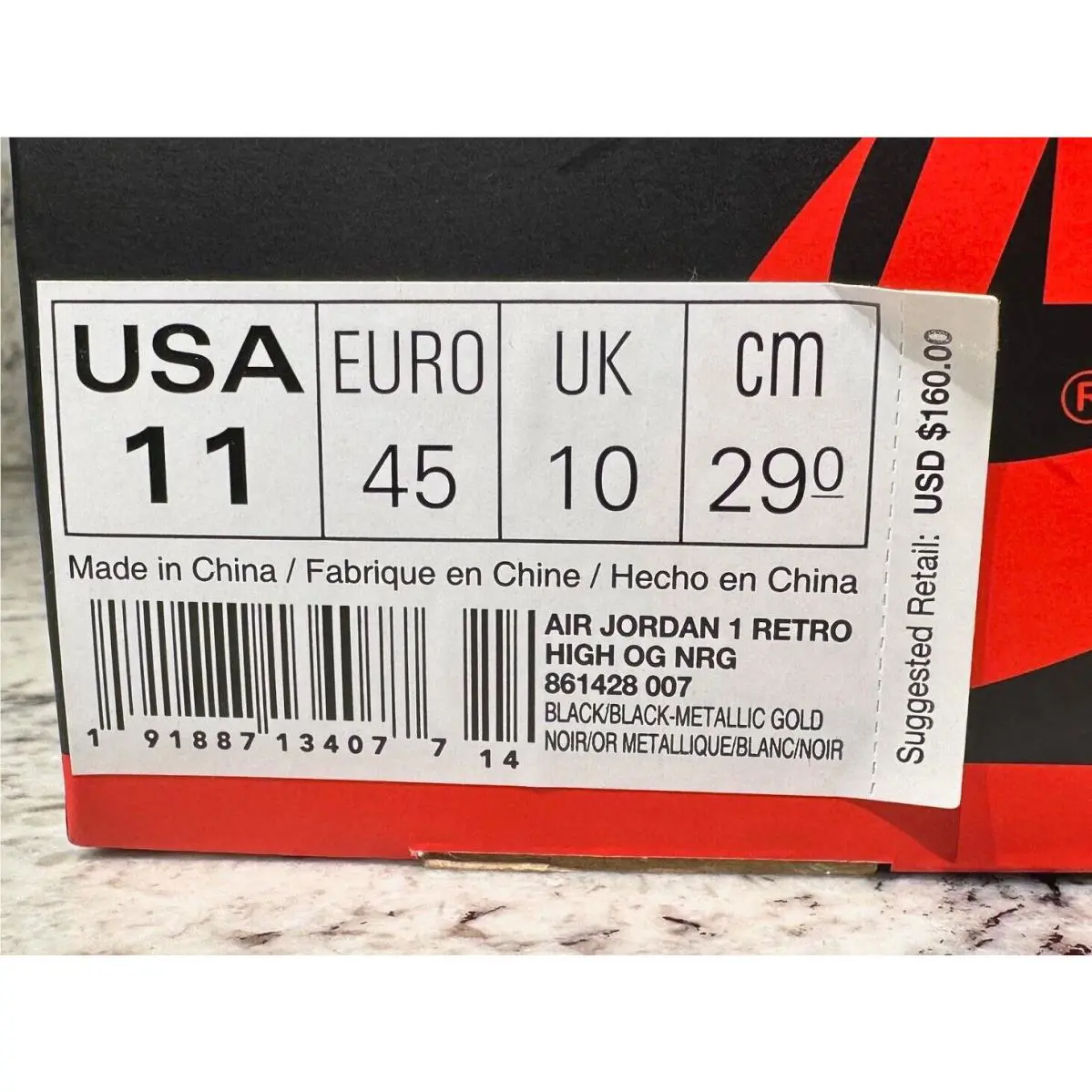 Nike shoes - Air Jordan 1 - Air - 861428-007 - Gold (UPC: 0191887134077) 2