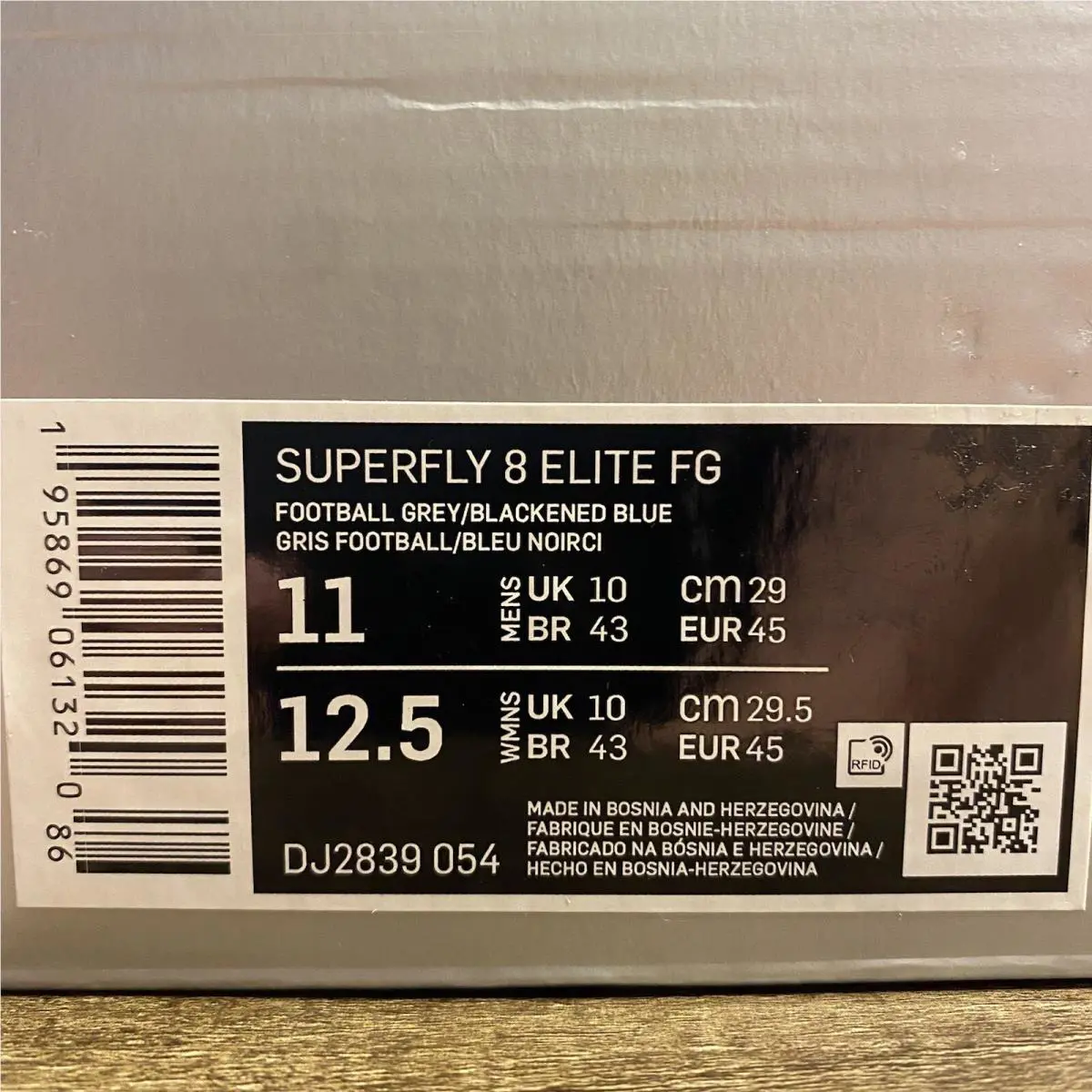Nike shoes - Nike Mercurial Superfly 8 Elite FG - DJ2839-054 - Football Grey/Blackened Blue 0