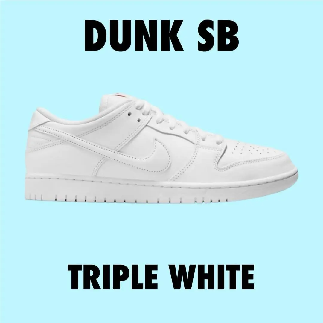 Size 11.5 Nike SB Dunk Low Triple White FJ1674-100 Orange Label