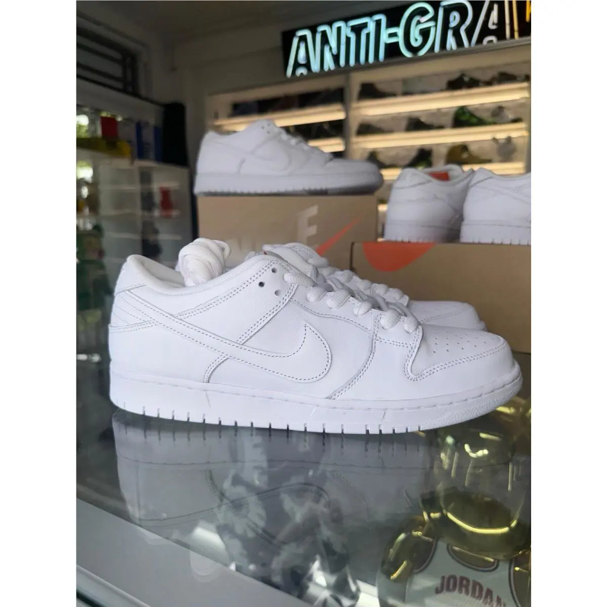 Nike shoes - Nike SB Dunk - Dunk - FJ1674-100 - White, Manufacturer: White/White/White/White 3