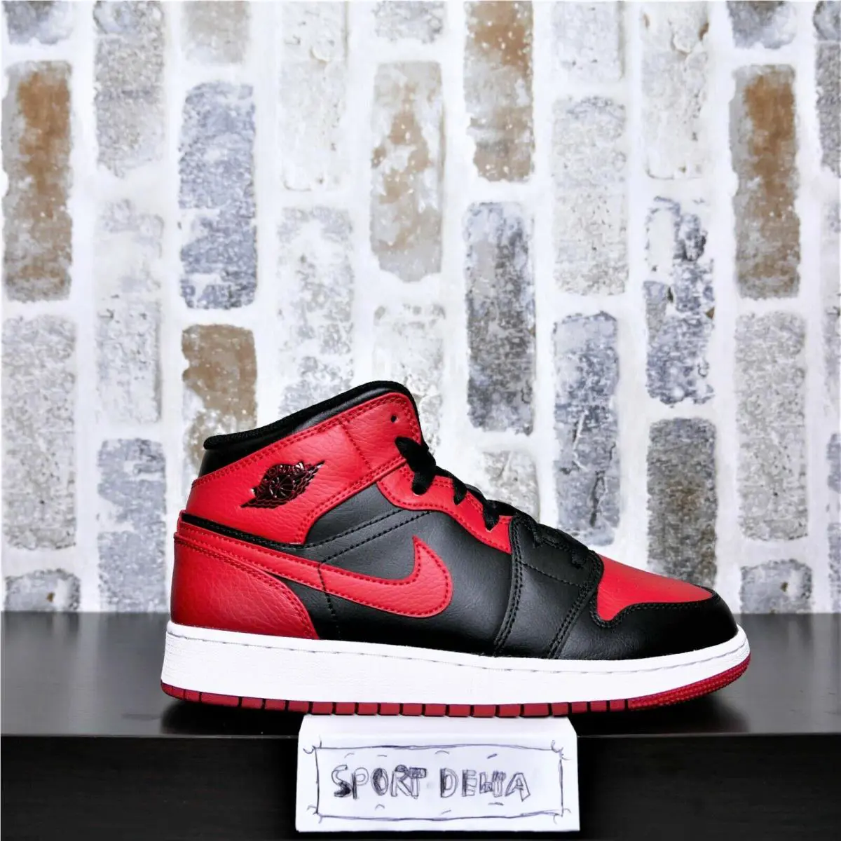 Nike shoes - Jordan Air 1 Mid GS - 554725-074 - Red, Manufacturer: Red 0