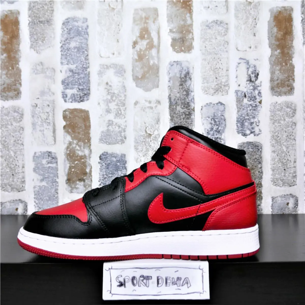 Nike shoes - Jordan Air 1 Mid GS - 554725-074 - Red, Manufacturer: Red 1
