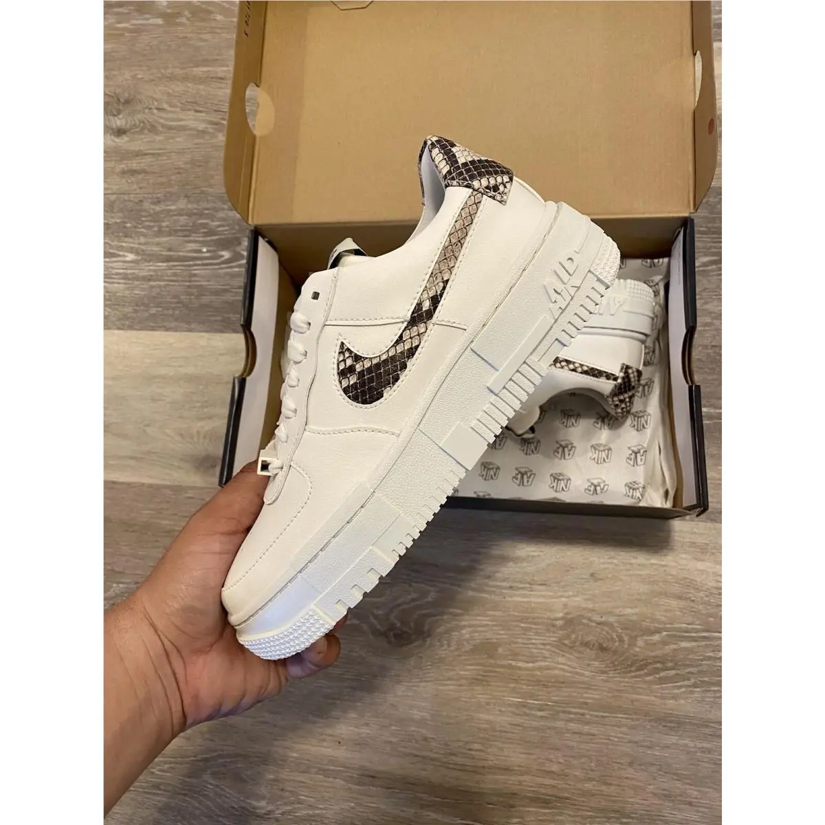 Nike shoes - Nike Air Force 1 Pixel SE - CV8481-101 - White-Desert Sand-College Grey (UPC: 0194502203967) 2
