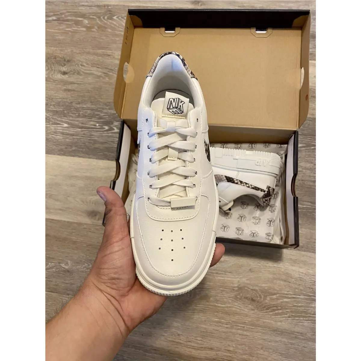 Nike shoes - Nike Air Force 1 Pixel SE - CV8481-101 - White-Desert Sand-College Grey (UPC: 0194502203967) 3