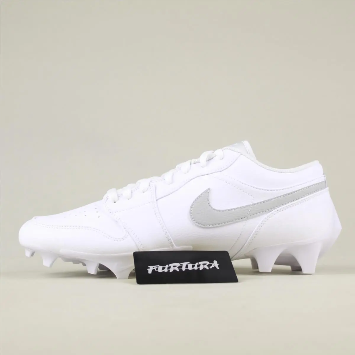 Nike Air Jordan 1 Low TD Football Cleats White Grey Fog FJ6245-101 Men`s Size 9