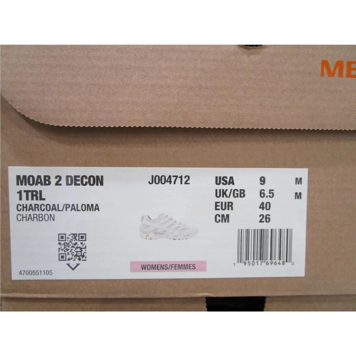 Merrell shoes - J004712 - J004712 - Charcoal/Paloma 4
