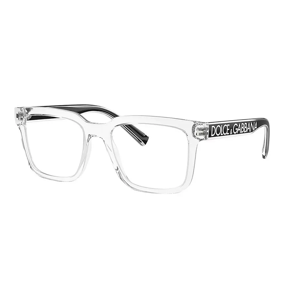 Dolce Gabbana DG 5101 3133 Crystal Plastic Square Eyeglasses 52mm