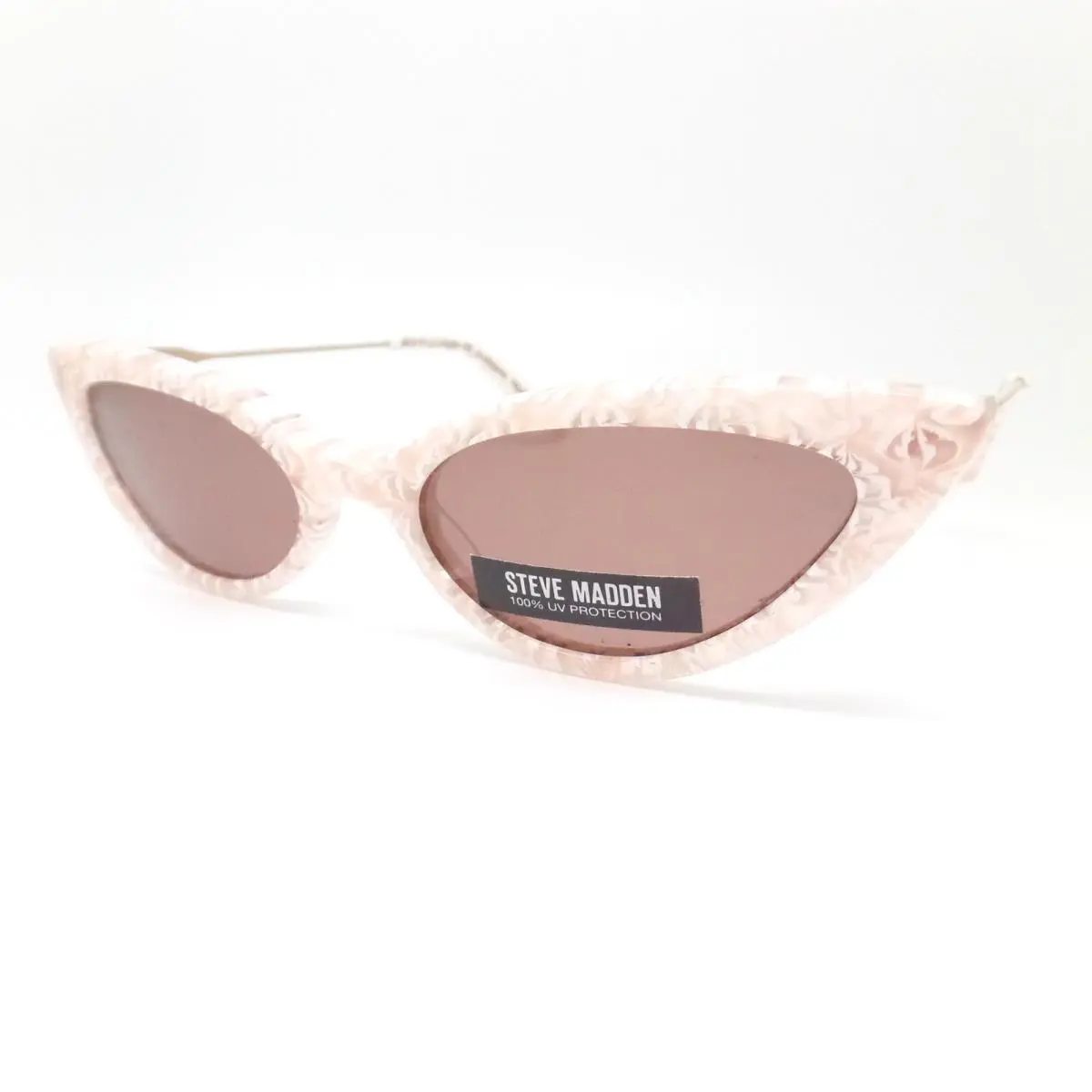 Steve Madden Cutesyy Peach Marble Brown 50mm Sunglasses