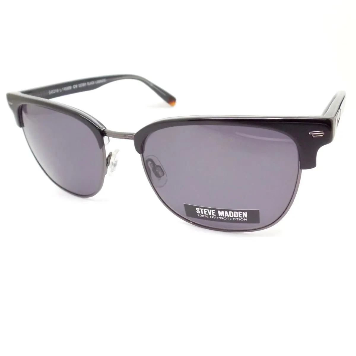 Derby Black Grey 54mm Sunglasses by Steve Madden