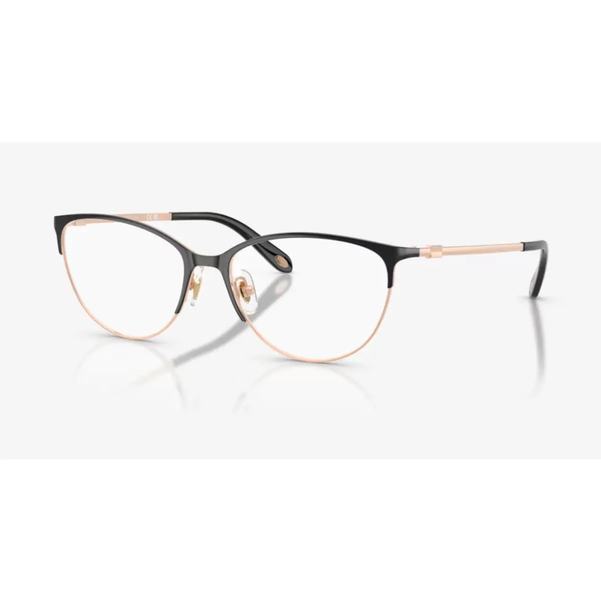 Tiffany TF1127 6122 54 Black Rubedo 54mm Cat Eye Metal Women`s Sunglasses