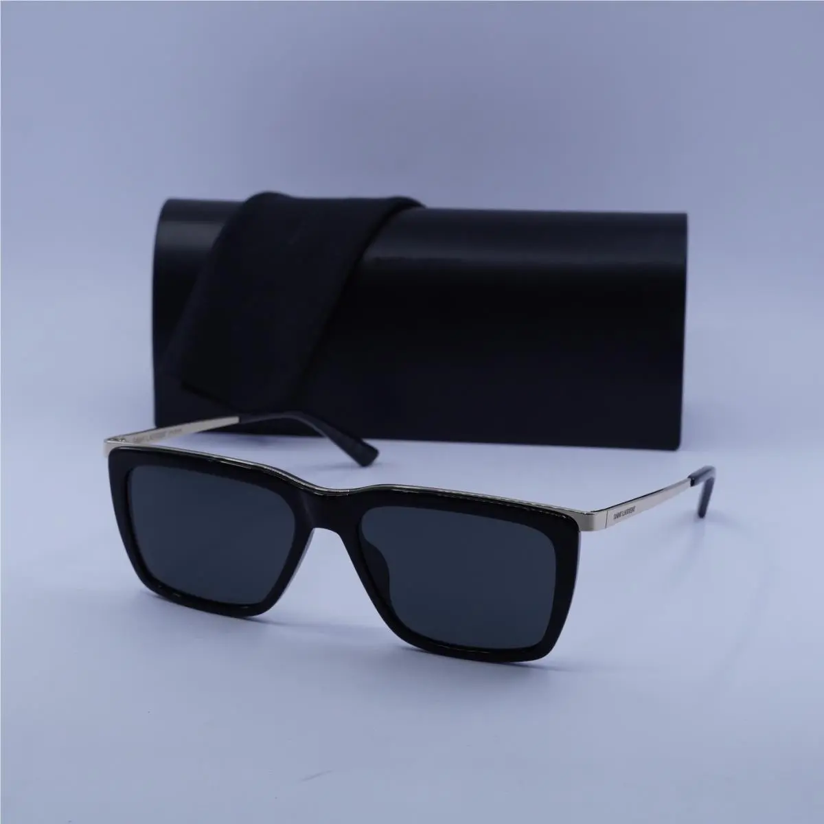 Saint Laurent SL 765 001 Shiny Black/gold/black 56-17-145 Sunglasses