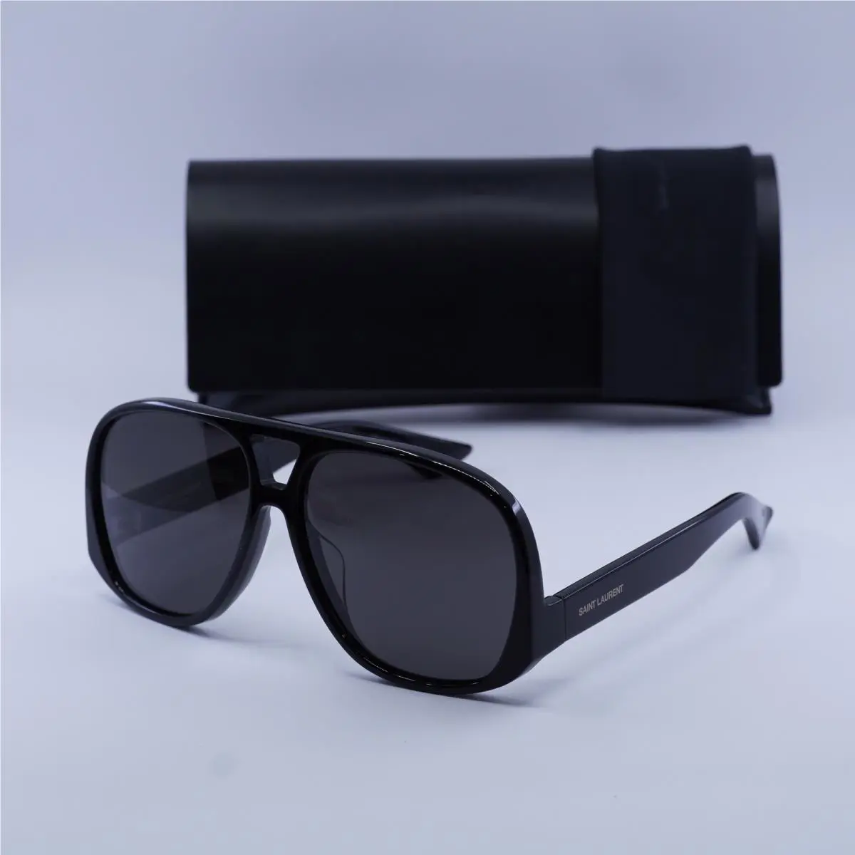 Saint Laurent SL652/F Solace 001 Shiny Black/black 61-14-140 Sunglasses