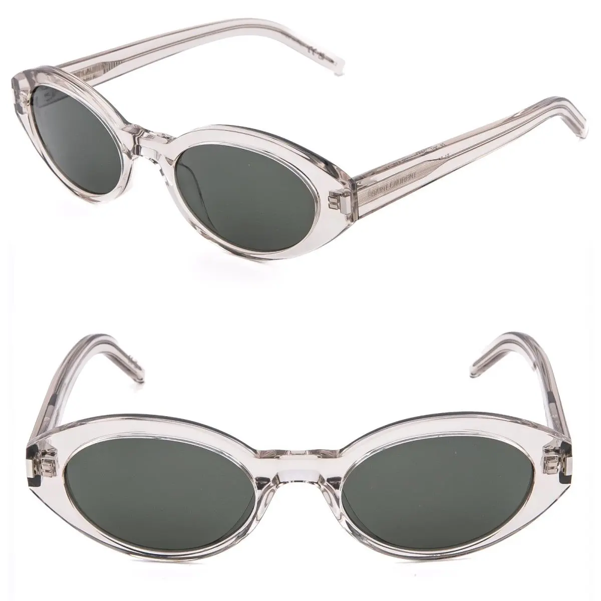 Saint Laurent Shade SL 567 SL567 Crystal Gray Narrow Slim Oval Sunglasses 003