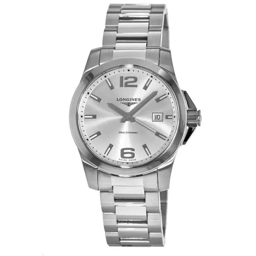 Longines Conquest Quartz Silver Dial Stainless Men`s Watch L3.759.4.76.6