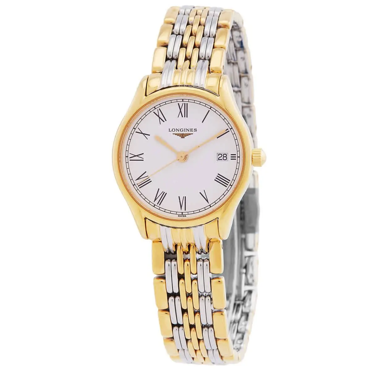Longines Women’s Lyre White Dial Two-tone Steel Quartz Watch L4.259.2.11.7 - Dial: Silver, White, Band: Two-tone, Bezel: T/T