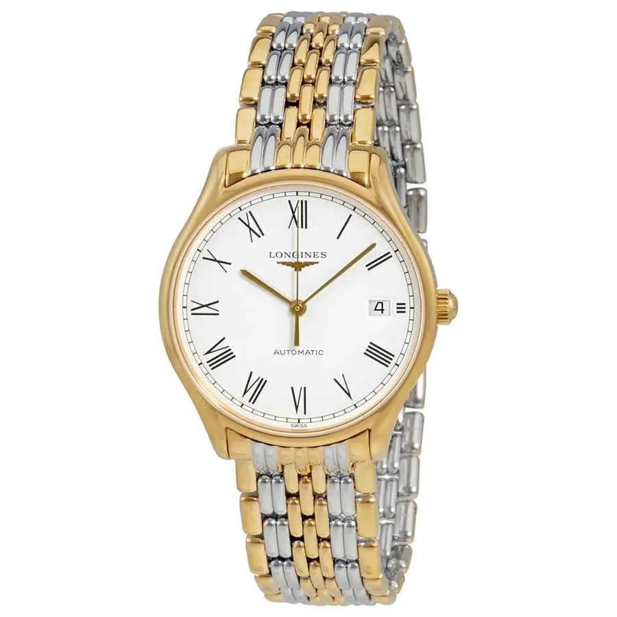 Longines Lyre White Dial Ladies Two Tone Watch L4.860.2.11.7 - Dial: White, Band: Silver, Gold, Bezel: Gold