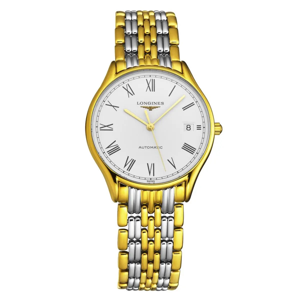 Longines Swiss Made Watch L4.860.2.11.7 - Dial: Silver, Band: Two Tone, Bezel: T/T