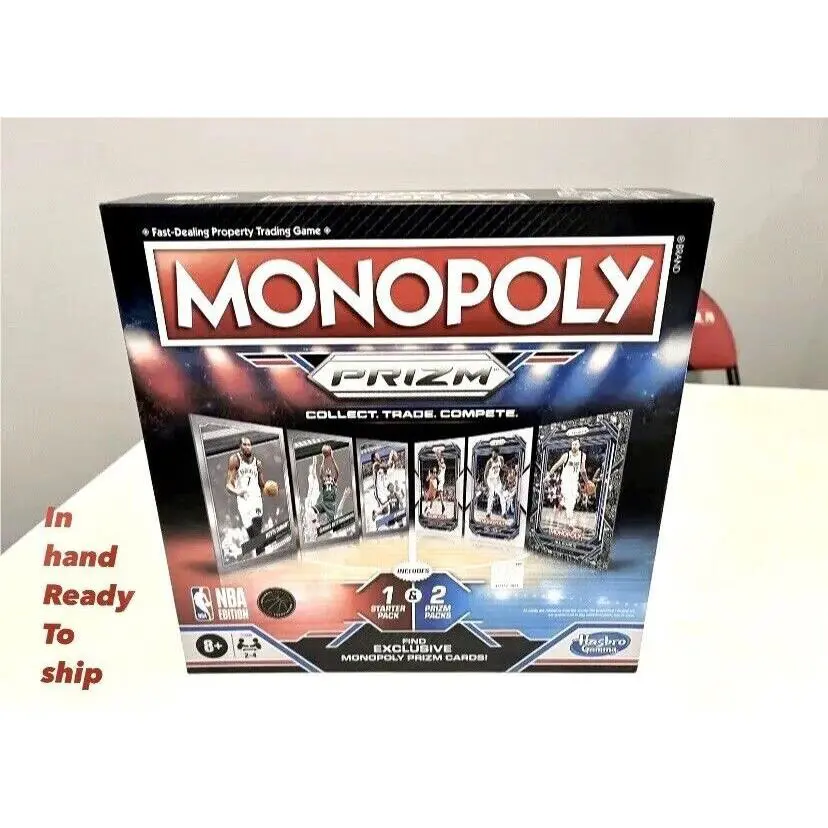 Monopoly Prizm Nba Edition 1 Starter Pack 2 Prizm Packs Hasbro Gaming